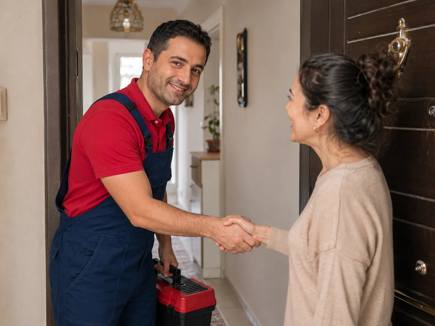 Çalışkan Beyaz Eşya teknisyeni müşteri kapısında